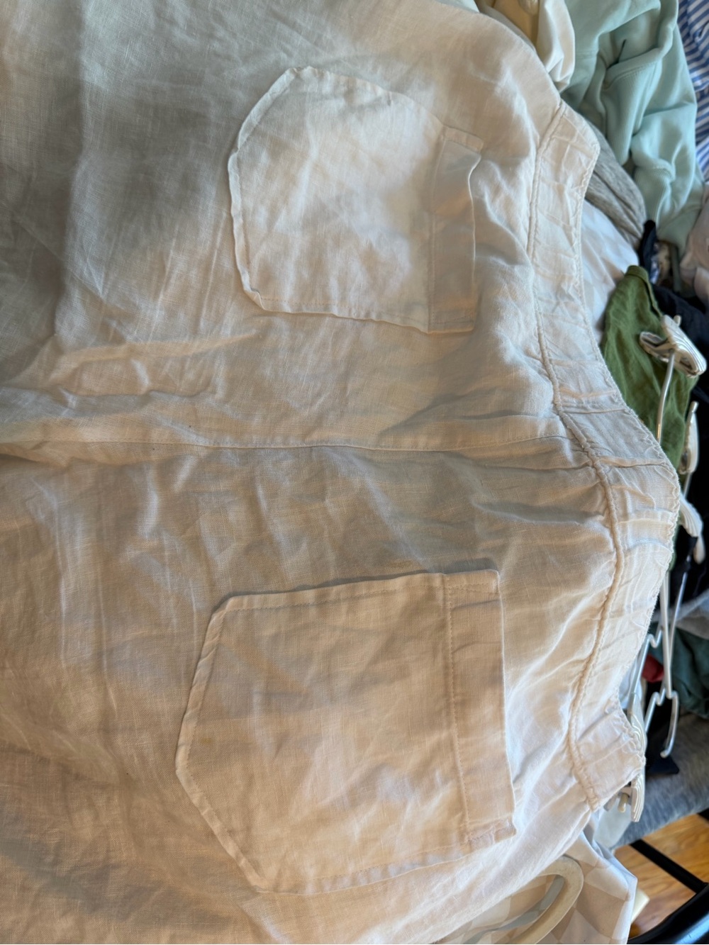 Jones New York Women's White Linen pants - Picture 3 of 3